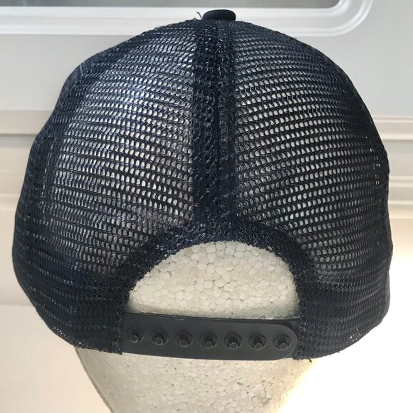 Vintage USS Avenger MCM-1 Navy Ship Snapback Hat Cap Mens Blue Large Made inUSA - Picture 11 of 14